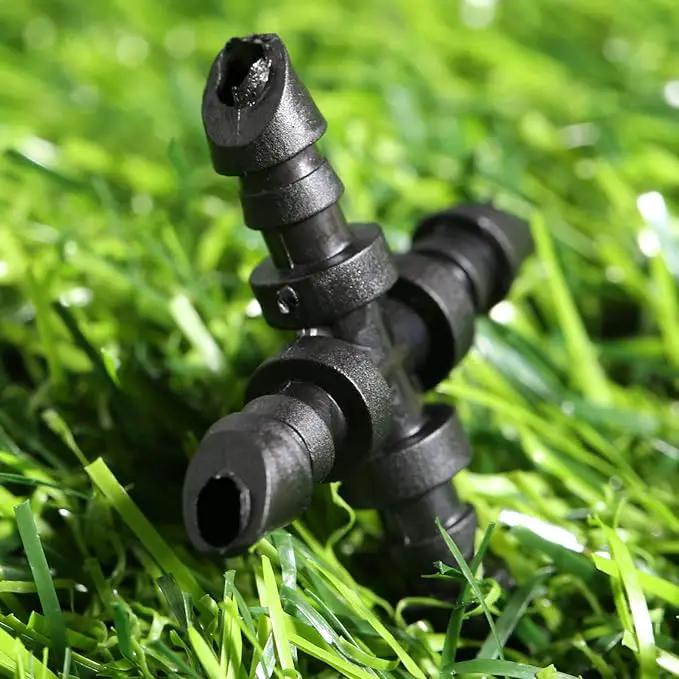 Mtsooning 50PCS Irrigation Cross Connectors for 4/7mm Hose,Barbed Tubing Fittings Kit 4-Way Coupling for Drip Sprinkler Garden Lawn Systems Systems by GreenHaven Gardens
