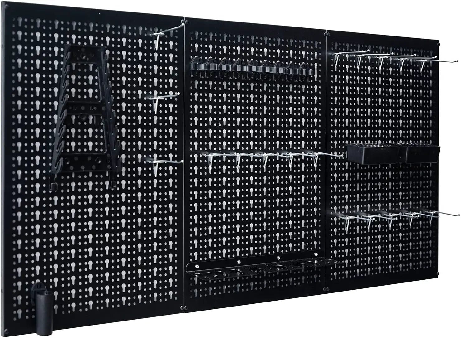 Ultrawall Peg Board Wall Organizer 4 ft. Metal Pegboard Garage Wall Pegboard Tool Storage Kit with Accessories for Garage, 45pcs by GreenHaven Gardens