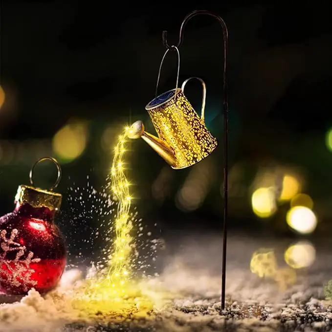 Solar Watering Can Lights Hanging Kettle Lantern Light - Waterproof Garden Decor Metal Retro Lamp for Outdoor Table Patio Lawn Yard Pathway with Hook by GreenHaven Gardens