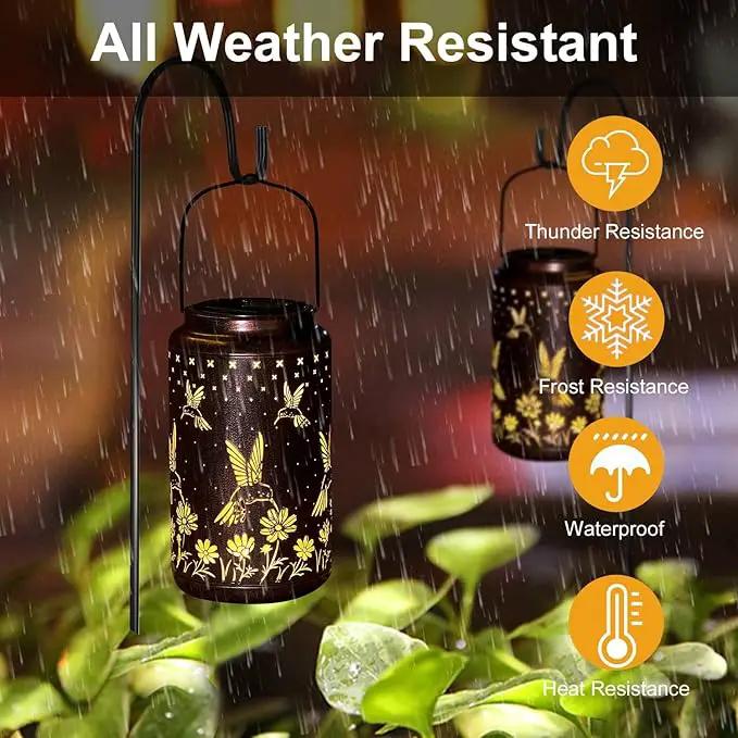 Solar Lanterns Outdoor Waterproof Hanging Hummingbird Solar Lights Outdoor Decorations Gifts for Women Mom Grandma LED Lanterns Garden Decor Outside for Yard, Patio, Backyard by GreenHaven Gardens