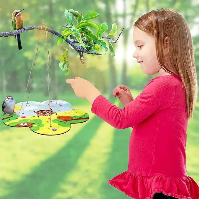 12 Pack Bird Feeder Craft Kits for Kids Ages 3-5 4-8 8-12, DIY Wooden Art Painting Outdoor Bulk Toys for Boys & Girls, Easter Christmas Gifts, Party Favor Gifts for Nature Loving Children by GreenHaven Gardens