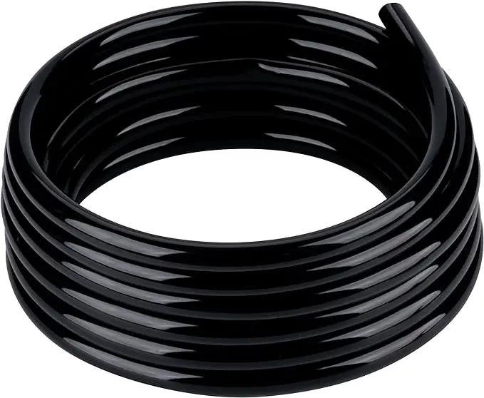 Black Vinyl Tubing 3/4” ID × 1” OD - 50 Feet PVC Flexible Plastic Tube Hybrid Hose, Transfer Water Air Oil for Pond Fountain Garden, Non-toxic and BPA free by GreenHaven Gardens