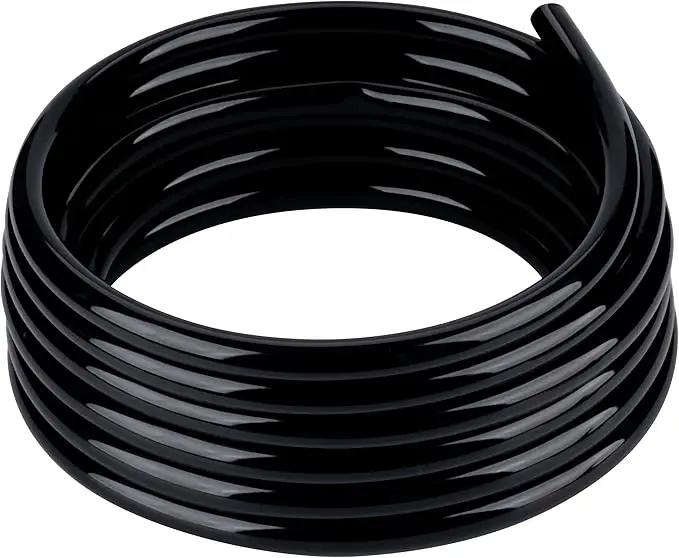 Black Vinyl Tubing 1/4” ID × 3/8” OD - 100 Feet PVC Flexible Plastic Tube Hybrid Hose, Transfer Water Air Oil for Pond Fountain Garden, Non-toxic and BPA free by GreenHaven Gardens