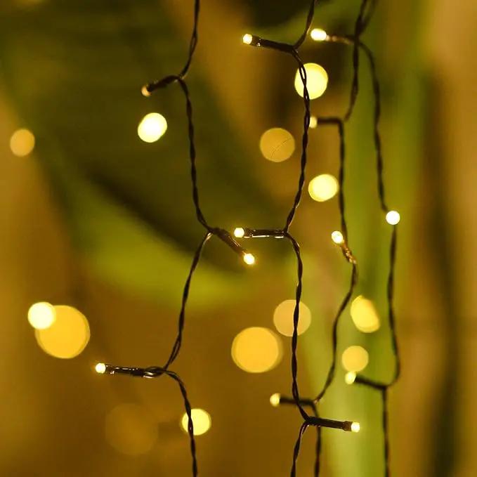 Solar String Lights for Outside, 2 Pack 100 Led Solar String Lights Outdoor Waterproof 100ft Solar Fairy Lights 8 Lighting Mode Solar String Lights Idea for Garden,Courtyards,Trees(Warm White) by GreenHaven Gardens