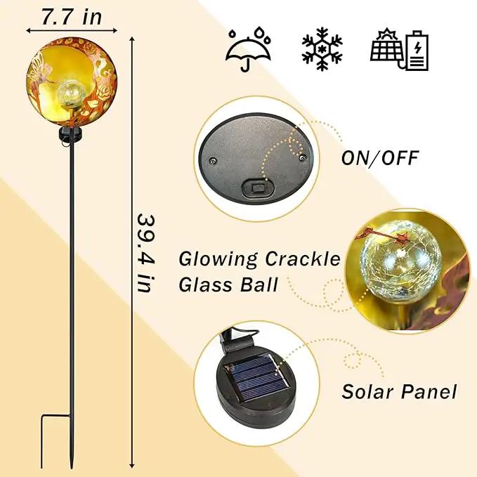 Fairy Solar Garden Light, Decorative Outdoor Statue, Moon Star Decor Stake, Metal Sculpture Decoration for Yard, Lawn, Patio, Pathway, Housewarming, Birthday Gift for Mom, Grandma, Women by GreenHaven Gardens