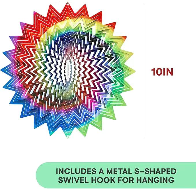 VP Home Celestial Planet Kinetic Wind Spinner for Yard and Garden Wind Spinner Outdoor Metal Large Hanging Plantary Decor 3D Garden Art Wind Sculpture Spinners Kinetic Art Garden Decorations by GreenHaven Gardens