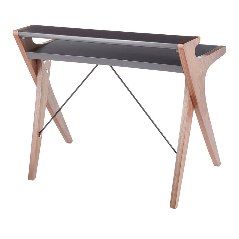 Archer - Contemporary Desk - Walnut / Gray by HouseOfZazla