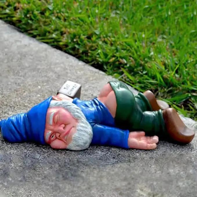 MINICAR 9.5'' Gnomes Statues Outdoor Decor, Large Naughty Sculptures Yard Decorations Patio Lawn Ornament, Funny Christmas Garden Gifts by GreenHaven Gardens
