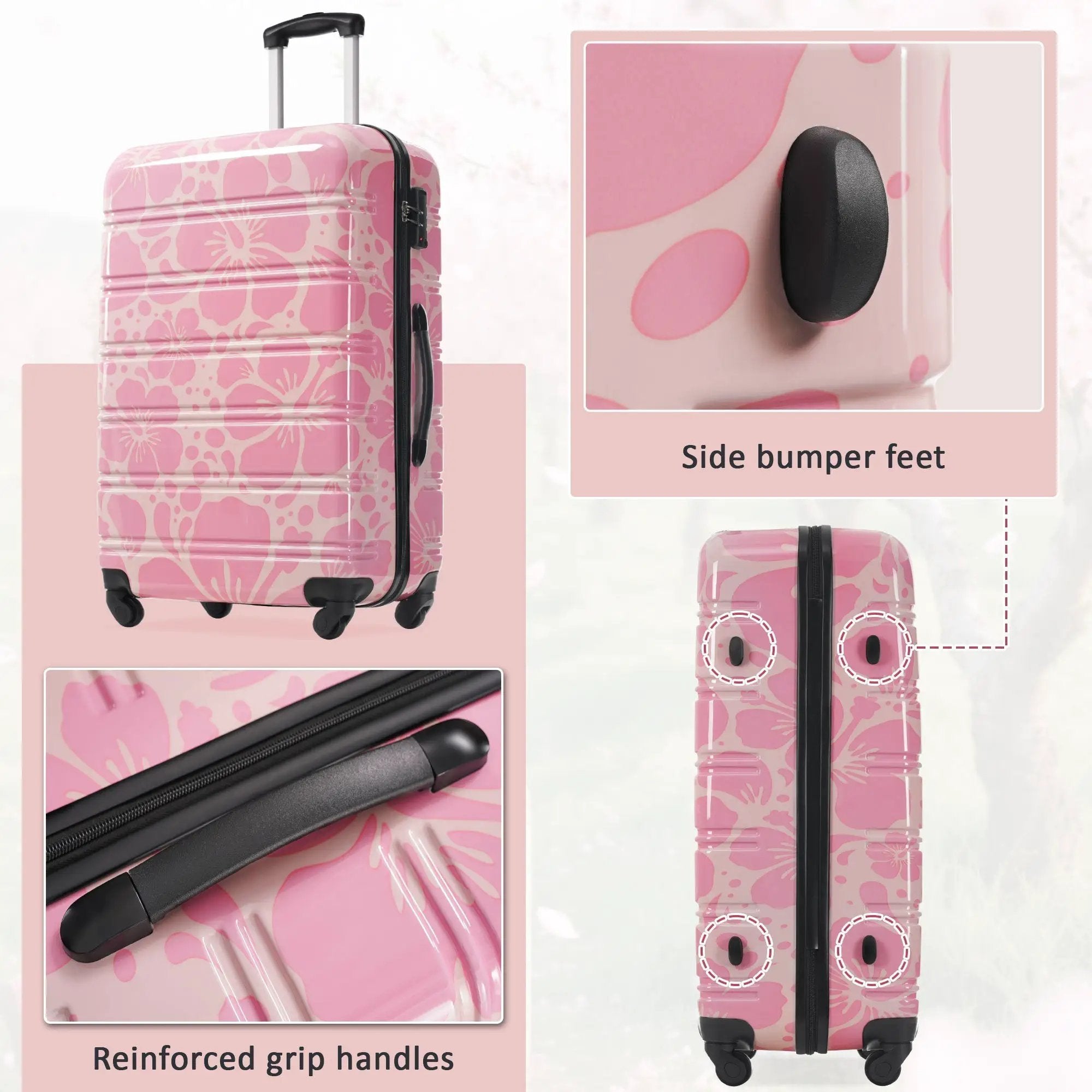 Hardshell Luggage Set 3-Piece Spinner Suitcases with TSA Lock by HouseOfZazla