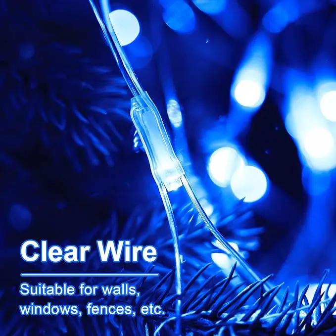 Blue Net Lights Outdoor - 360 LED Christmas Lights Plug in With Remote, 12 x 5ft Extendable 8 Modes Waterproof for Bushes Gazebo Lawn Wedding Patio Garden Tree Decoration by GreenHaven Gardens