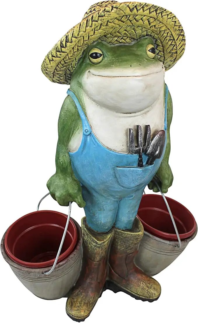 Design Toscano Buckets The Garden Frog Statue by GreenHaven Gardens