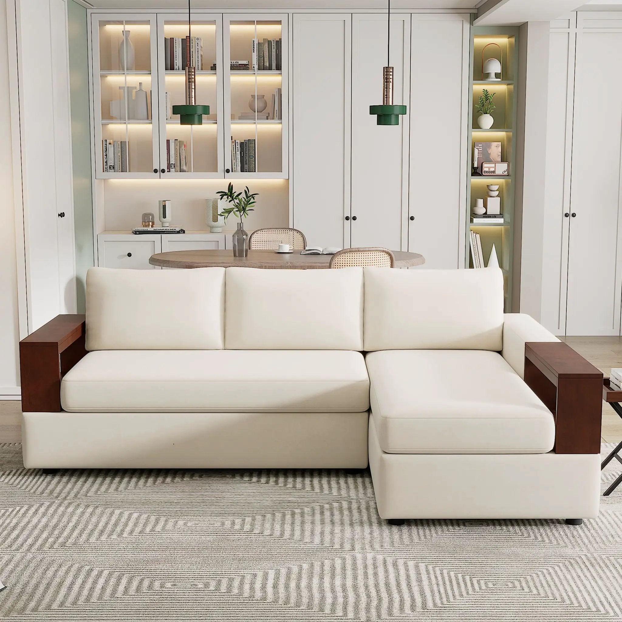 Sectional Sofa Upholstered Sofa Couch With Reversible Armrests For Living Room by HouseOfZazla