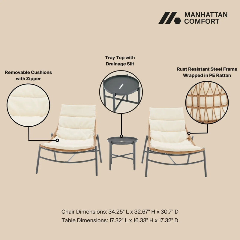 Sunset - 3 Piece Conversation Set by HouseOfZazla