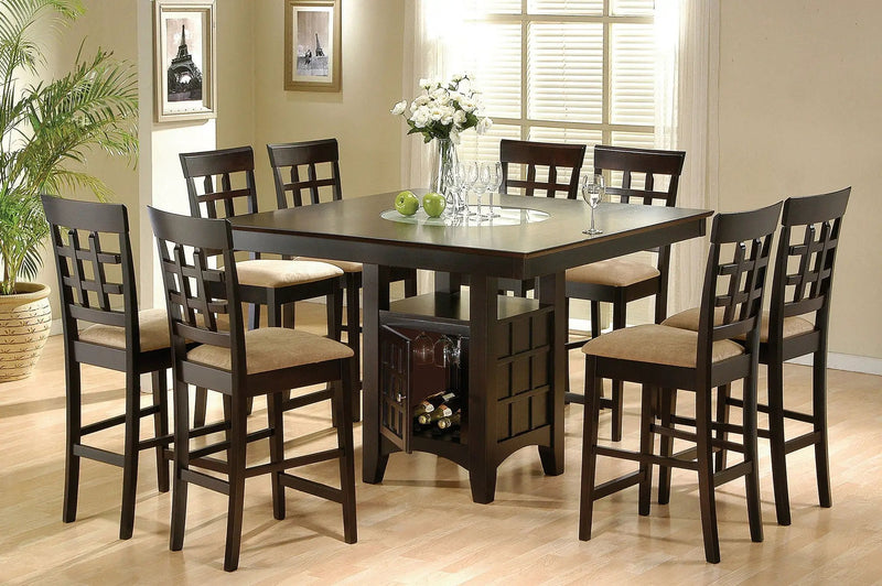 Gabriel 9-piece Square Counter Height Dining Set Cappuccino by Unique Piece Furniture
