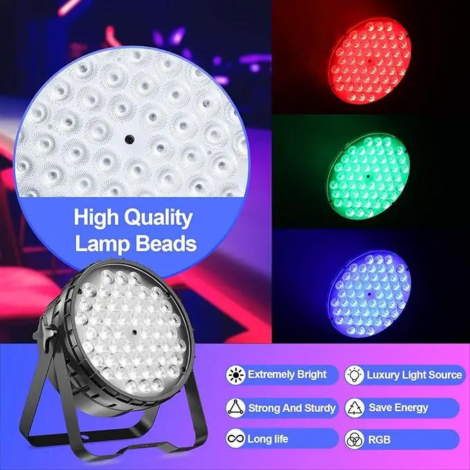 BETOPPER DJ Light 2 Pack, 54x3W LED Par Lights, DMX Stage Lights Sound Activated, Strobe Wash Lighting for Wedding, Church, Party, Club, Concert and Festival Events (2) by GreenHaven Gardens