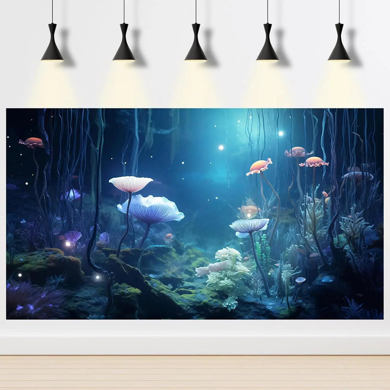 Aquarium Background Surreal Underwater Garden Fish Tank Background Lush Moss Aquatic Plants Tropical Style Landscape Terrarium Tank Backgrounds Under Sea World Aquarium Tank Wallpaper Poster 72x16in by GreenHaven Gardens