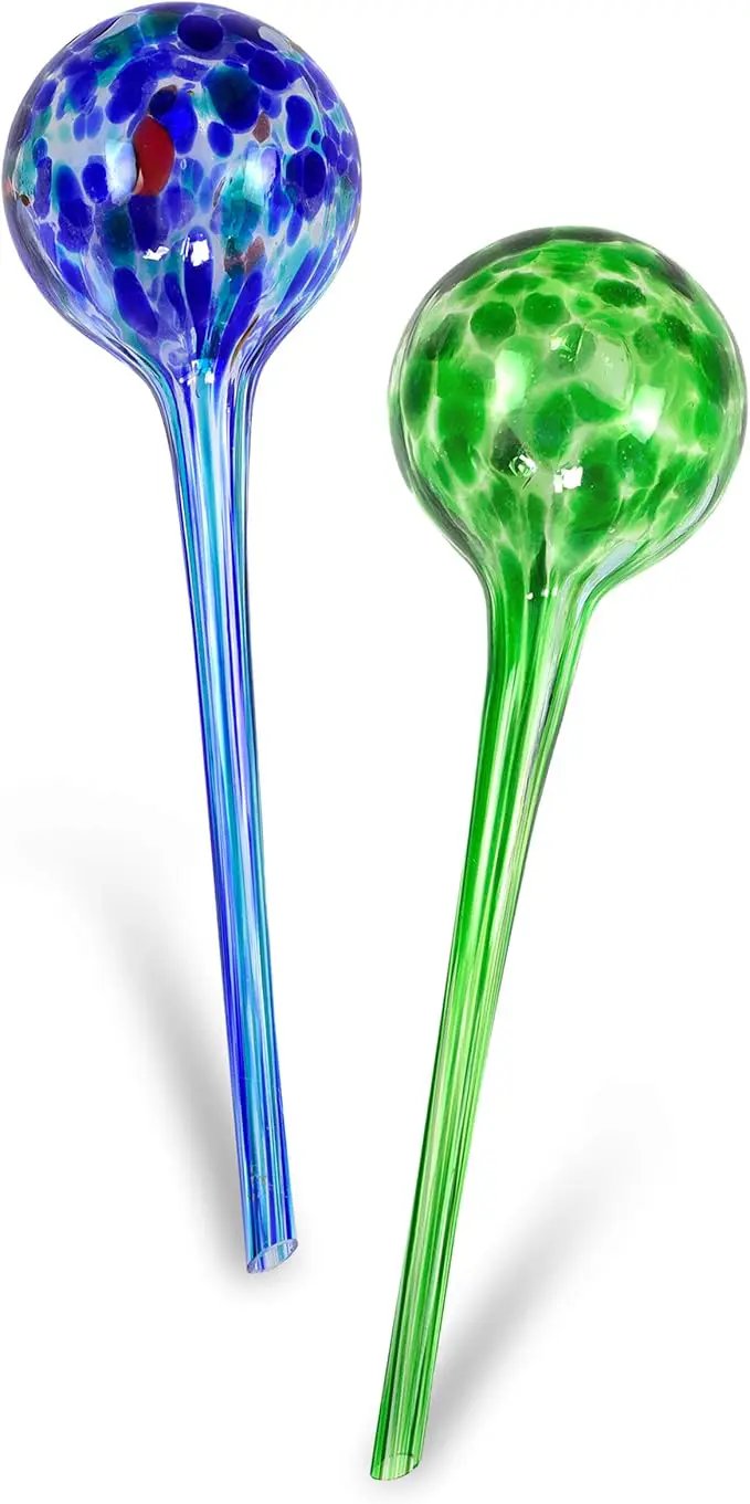 Blazin Automatic Irrigation Drippers Extra Large | Watering Globes for Indoor Plants | House Plant Water Bulb | Up to Two Weeks 2pc Set (Jumbo) by GreenHaven Gardens