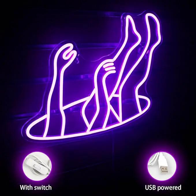 WLHOPE Falling Man Neon Sign Falling into Hole Neon Light Purple LED Neon Signs for Wall Decor USB Drop Into Neon Light Signs for Bedroom Home Bar Man Cave Game Room Party,Gift for Boys by GreenHaven Gardens