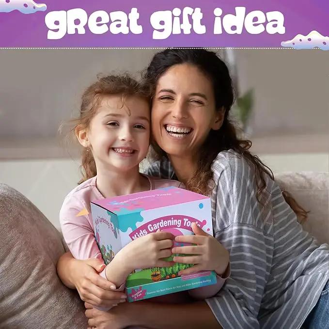 Kids and Toddler Gardening Set, Little Girls Gardening Set, Gardening Tools and Gifts for Kids Ages 4–8 by GreenHaven Gardens