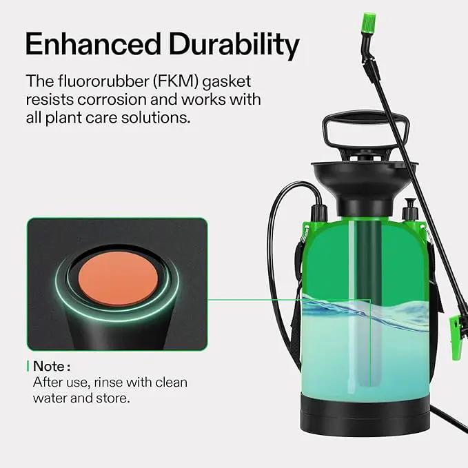 VIVOSUN 1.35-Gallon Pump Sprayer, Pressurized Lawn & Garden Sprayer with Adjustable Shoulder Strap, for Plants Spraying, Garden Watering and Household Cleaning by GreenHaven Gardens