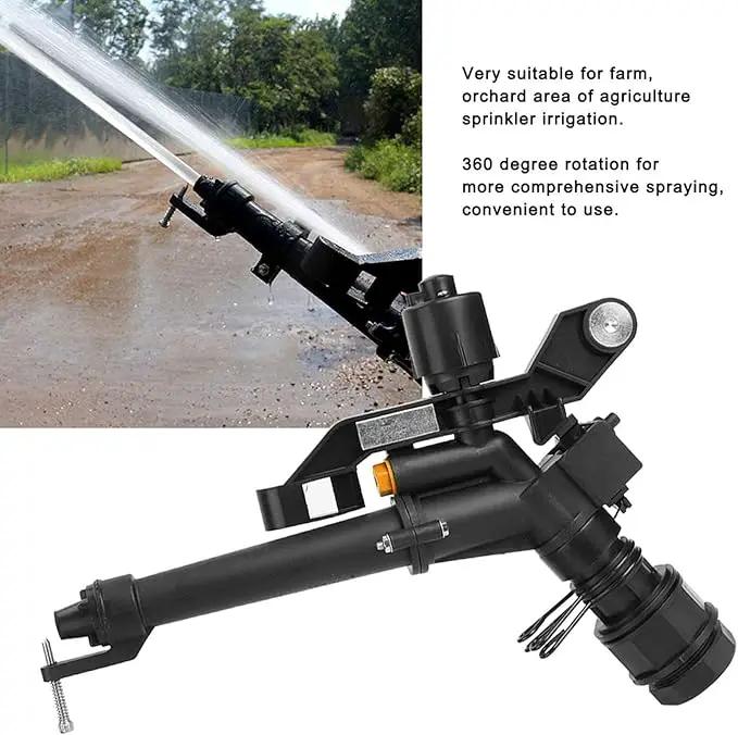 Rocking Arm Sprinkler, 1.5in to 1in DN25 Female Thread Adjustable 360 Degree Rotating Rocking Arm Impact Mini Sprinkler with Nozzle Set by GreenHaven Gardens