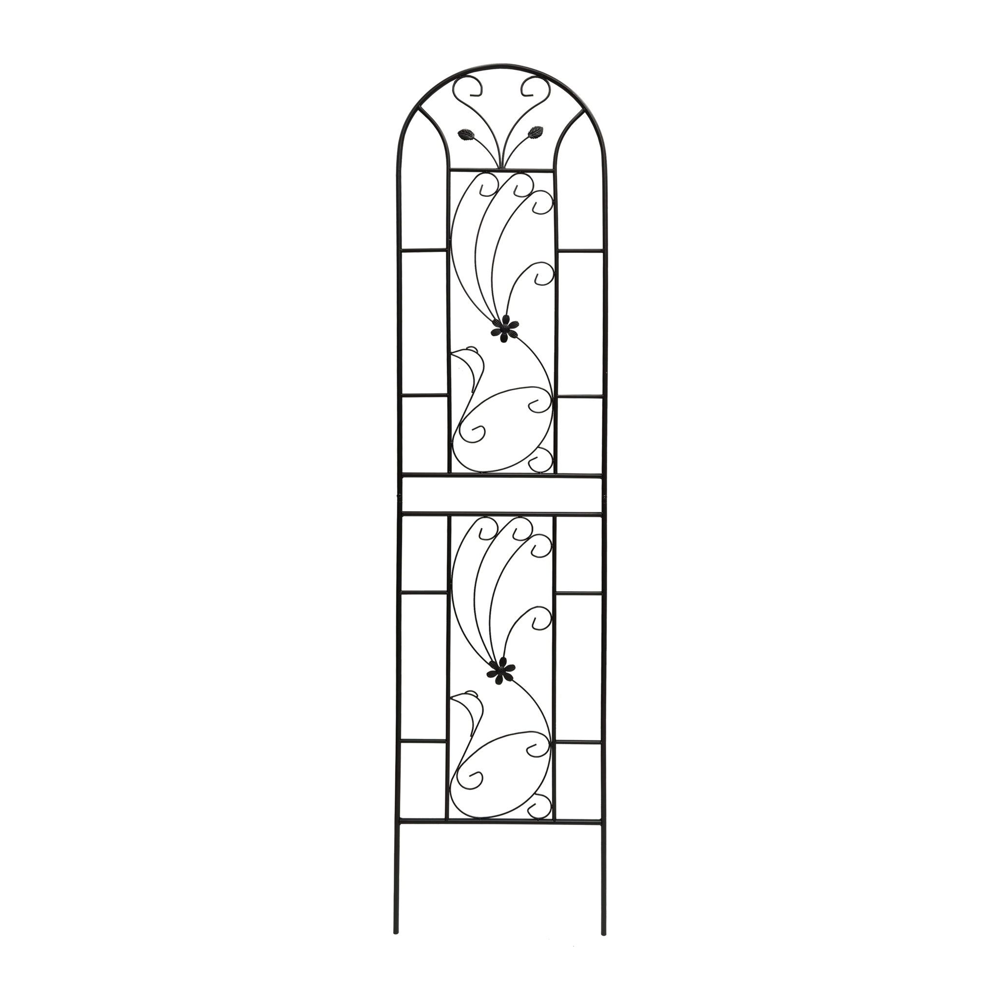 4 Pack Metal Garden Trellis 86.7'' x 19.7'' Rustproof Black by HouseOfZazla