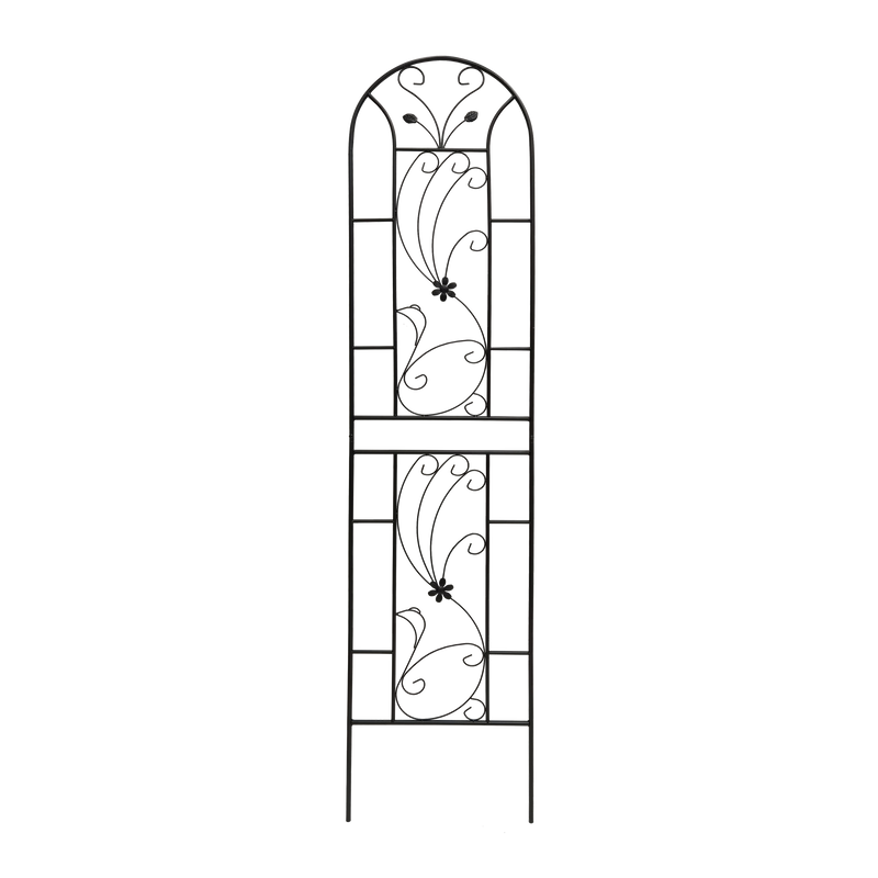 4 Pack Metal Garden Trellis 86.7'' x 19.7'' Rustproof Black by HouseOfZazla