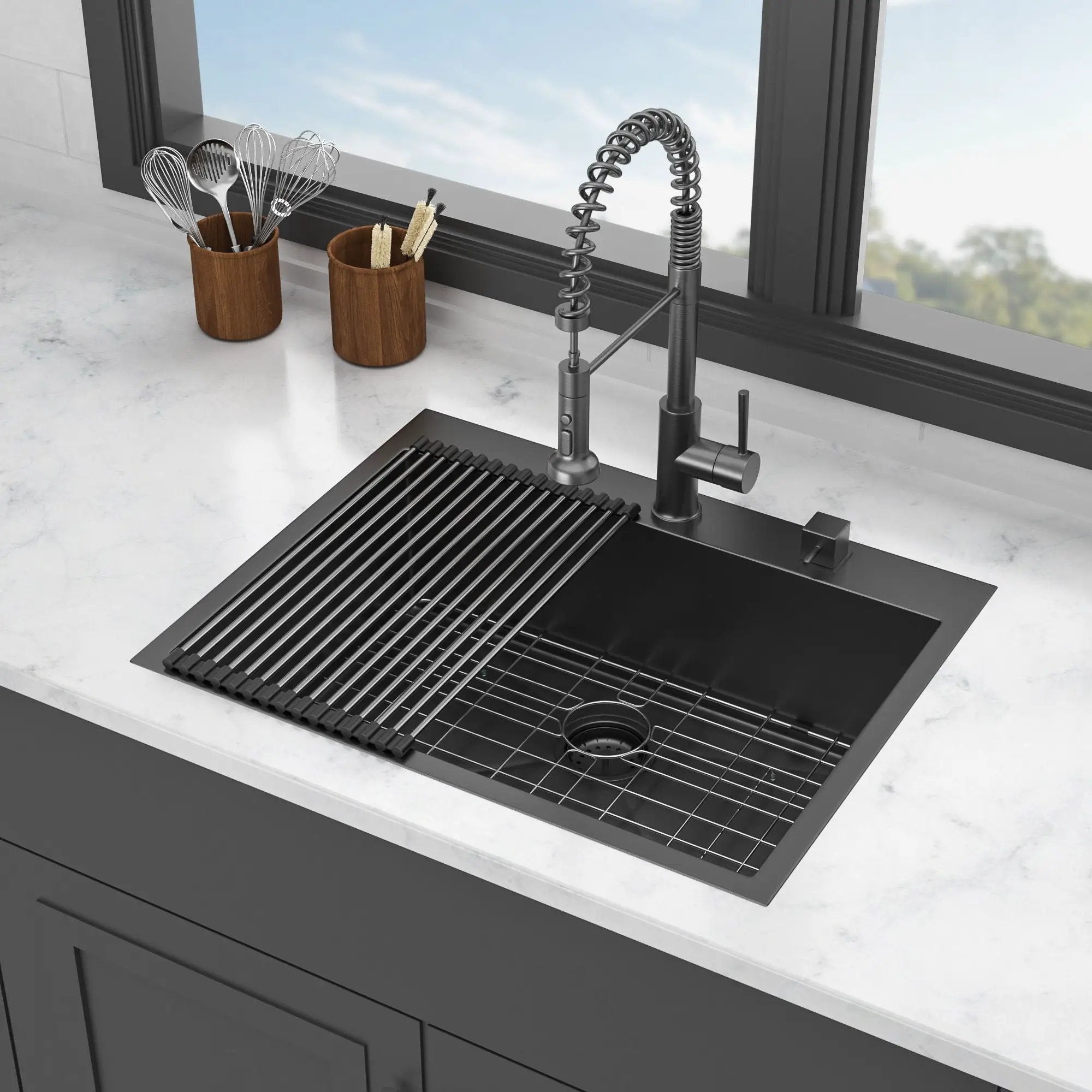 Topmount Kitchen Sink 16 Gauge, Single Bowl by HouseOfZazla