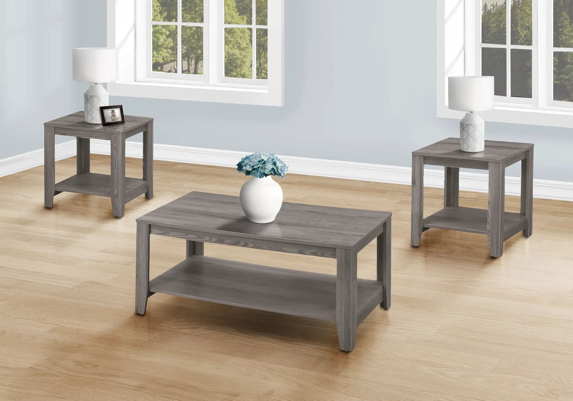 Table Set, Coffee, End, Side, Accent, Transitional (Set of 3) by Unique Piece Furniture