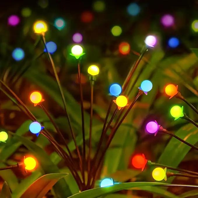 Brightown Solar Garden Lights Outdoor- 4 Pack 48 LED Solar Firefly Lights with 7 Colors Changing, Sway by Wind, Waterproof Solar Outdoor Lights, Solar Lights for Outside Yard Walkway by GreenHaven Gardens