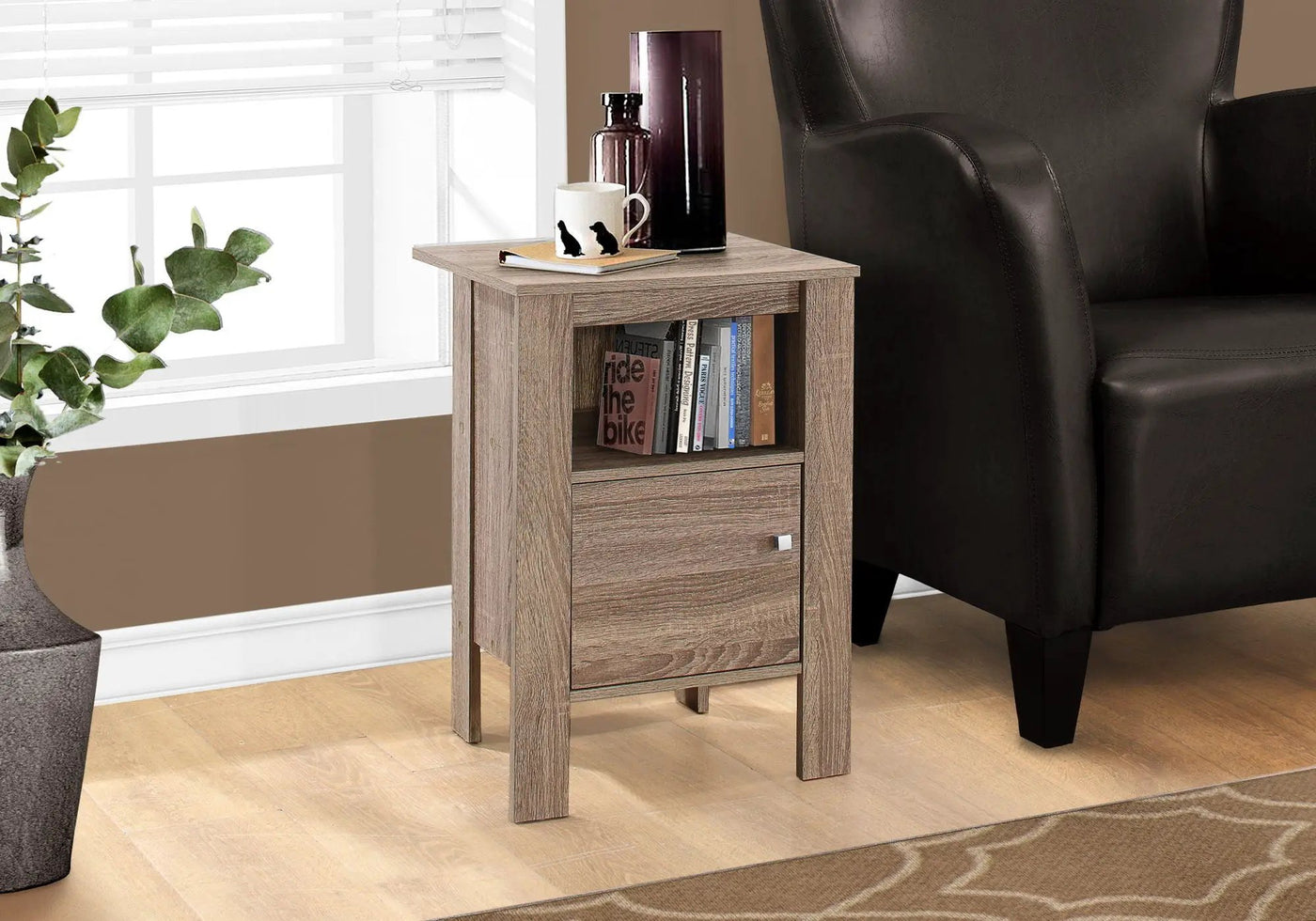 Accent Nightstands with Storage and Transitional Style by HouseOfZazla