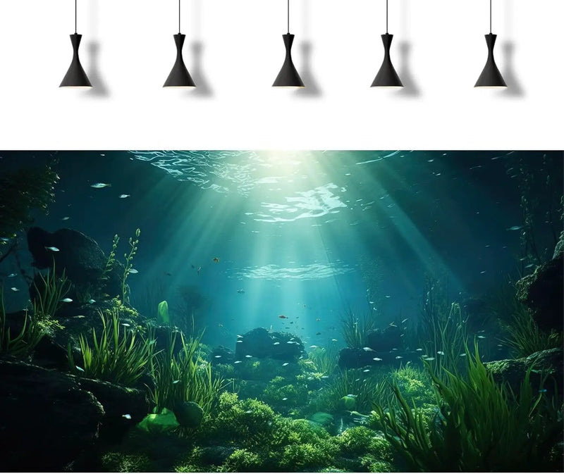 Underwater Fish Tank Background Under The Sea Aquarium Background Ocean Floor Aquatic Plants Fish Tank Backgrounds Deep Sea Sunray Tropical Aquarium Fish Reptile Tank Backgrounds 48x18in by GreenHaven Gardens