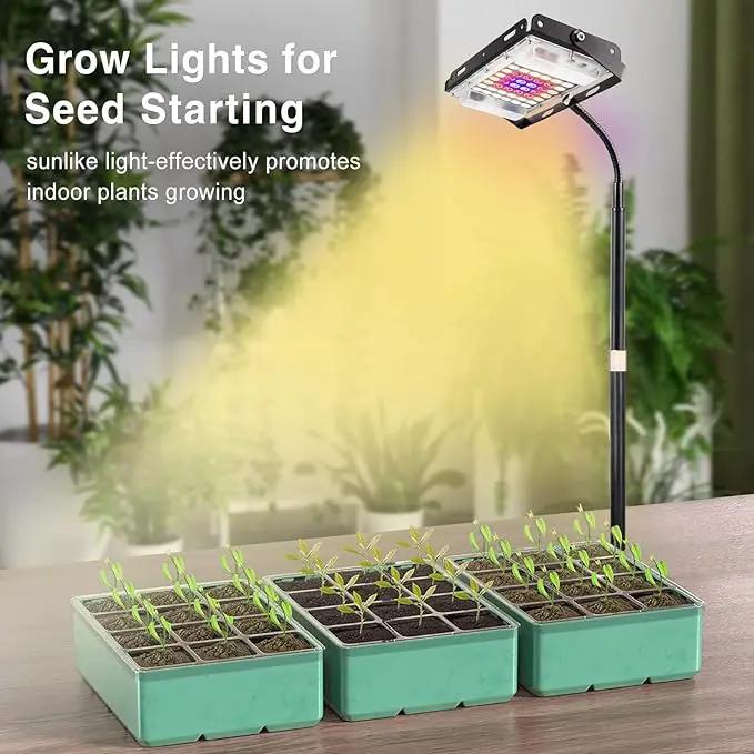 LBW Grow Light for Indoor Plants, Full Spectrum Desk LED Plant Light, Small Grow Lamp with 4H/8H/12H Timer, 6-Level Brightness, Height Adjustable, Flexible Gooseneck, Ideal for Indoor Growth by GreenHaven Gardens
