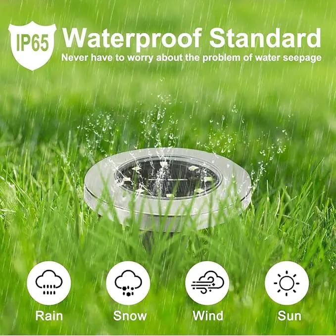 Solar Ground Lights, Waterproof Solar Garden Lights, Upgraded Outdoor Garden Waterproof Bright in-Ground Lights, Landscape Lights for Pathway,Yard,Deck,Lawn,Patio,Walkway (12 Pack Blue Light) by GreenHaven Gardens