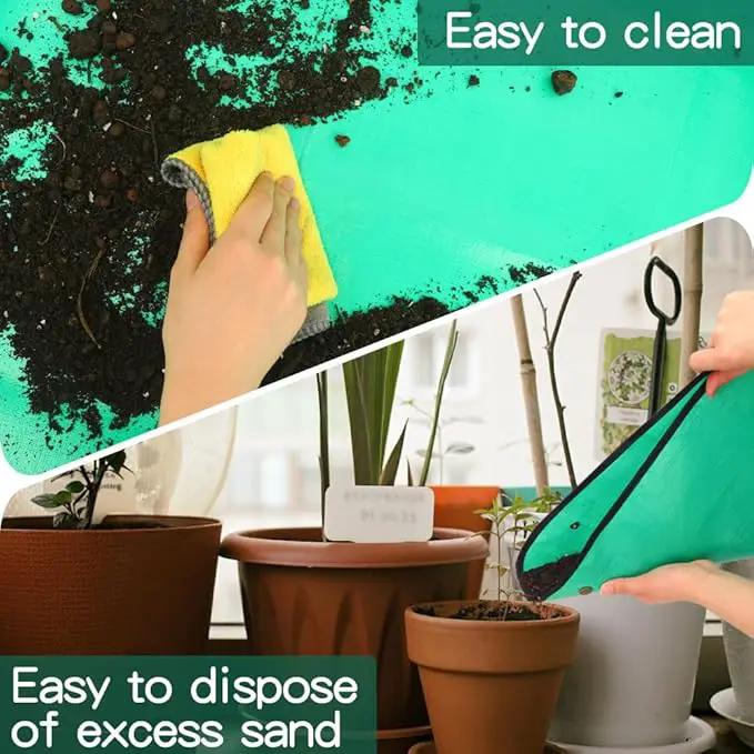 Repotting Mat,Plant Accessories Indoor,Garden Tool Set,Gardening Supplies,Gardening Tools,Indoor Gardening System,Garden Supplies,Gardening Hand Tools,Gifts for Gardeners Woman(Green 39.37*39.37 in) by GreenHaven Gardens