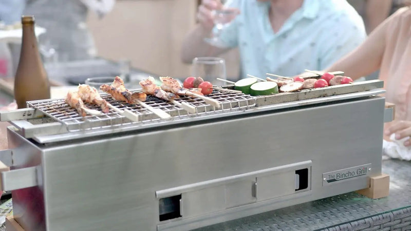 GR610S – 24" Tabletop Yakitori Grill – Japanese Style Charcoal Robata BBQ – Binchotan Grill for Authentic Japanese Grilling – Made from Durable Stainless Steel by GreenHaven Gardens