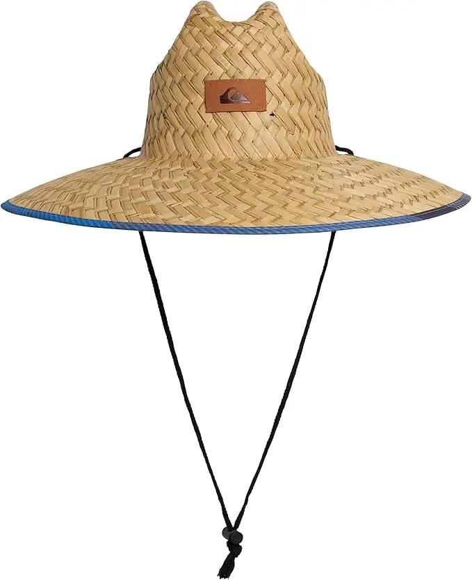 Quiksilver Men's Wide Brim Outdoor Lifeguard Straw Sun Hat by GreenHaven Gardens