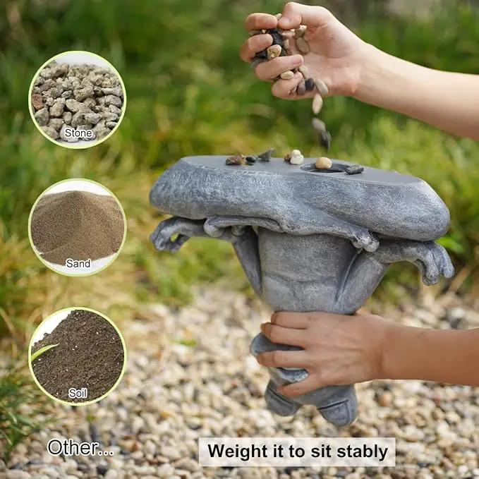 Goodeco 12.5" L×10" H Meditating Yoga Frog Statue - Gifts for Women/Mom, Zen Garden Frog Figurines for Home and Garden Decor, Frog Decorations Gift Ideas, Frog Gifts for Women by GreenHaven Gardens