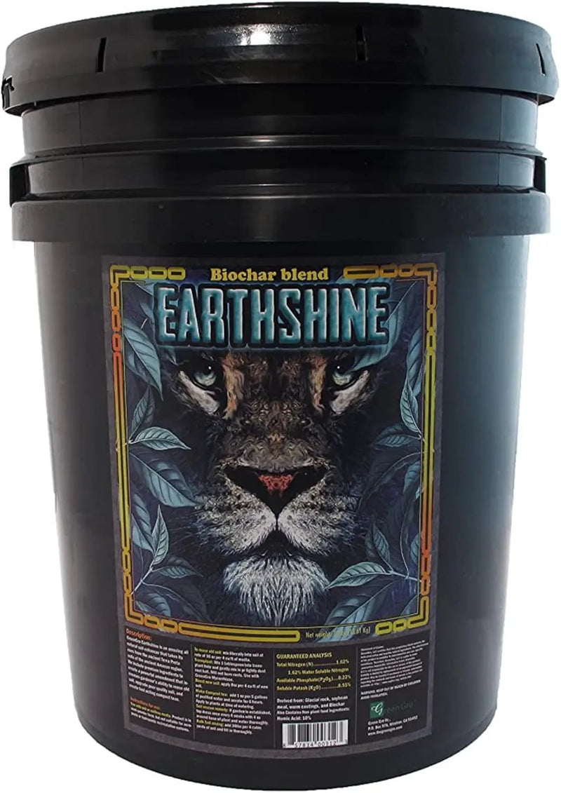 GreenGro Earthshine - Biochar & Humic Acid Blend/Activated Charcoal/Sequesters Carbon/Organic Soil Booster, Top Soil, Plant Food/Compost Tea/Derived from Worm Castings / 30 lb. by GreenHaven Gardens