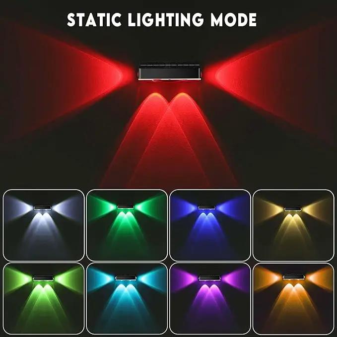 Solar Fence Lights Outdoor - 3-Side Fence Light Solars Powered for Outside IP65 Waterproof Fence Solar Lights Outdoor for Outside Garden Backyard Patio Deck Fence Stair Step Railing Pathway(2Pack) by GreenHaven Gardens