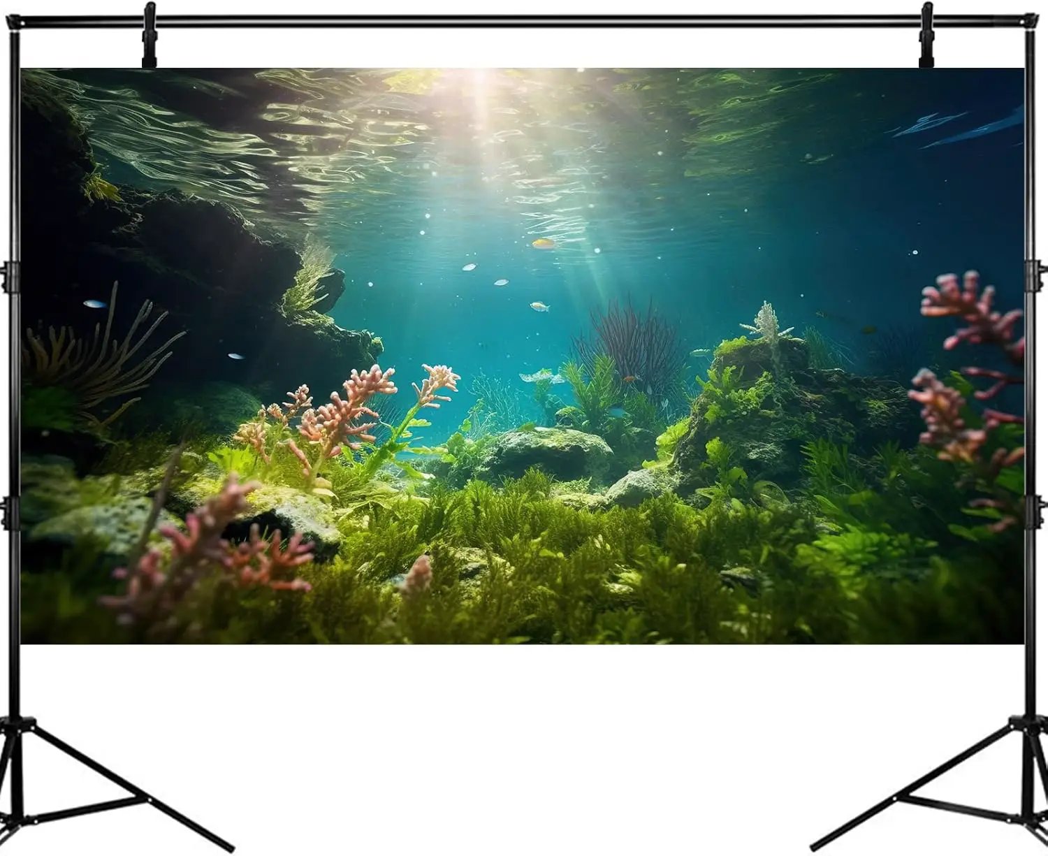 Ocean Floor Fish Tank Background Under The Sea Aquarium Background Underwater Aquatic Plants Sunray Terrarium Backgrounds Deep Sea Rock Tropical Aquarium Fish Tank Backgrounds Decors 72x18in by GreenHaven Gardens
