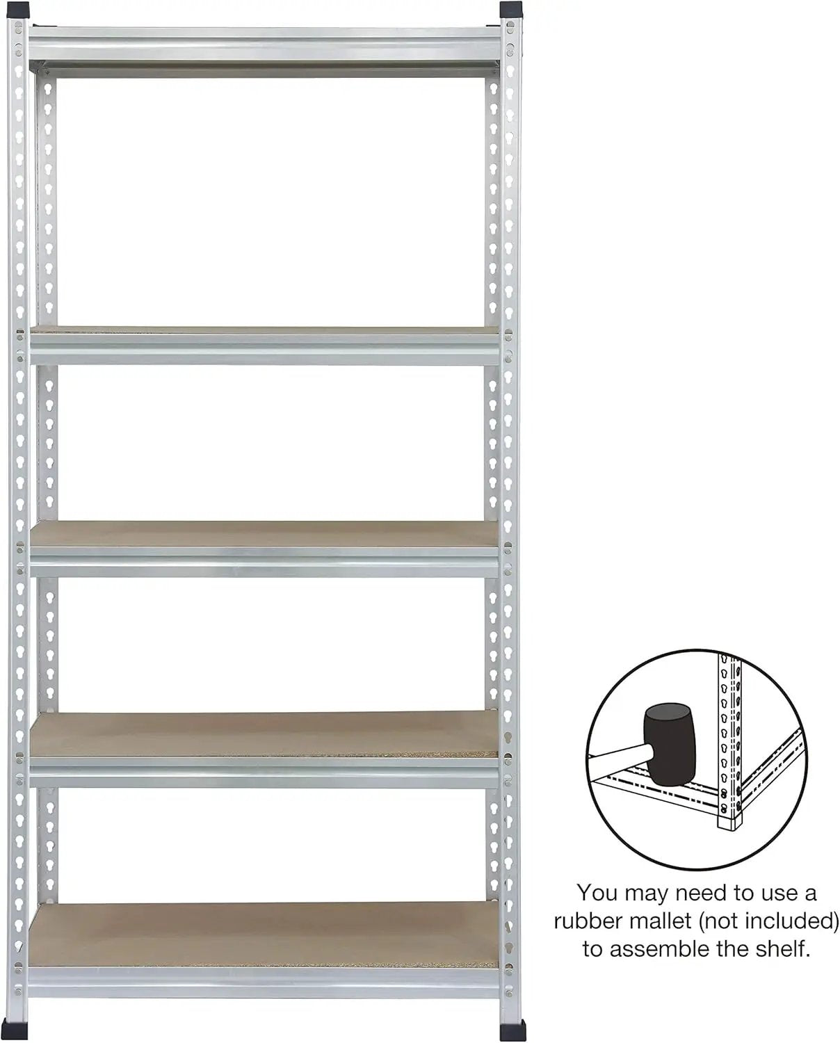 Amazon Basics Medium Duty Storage Shelving Double Post Press Board 5 Tier Shelf, Aluminum, 36 x 18 x 72 by GreenHaven Gardens