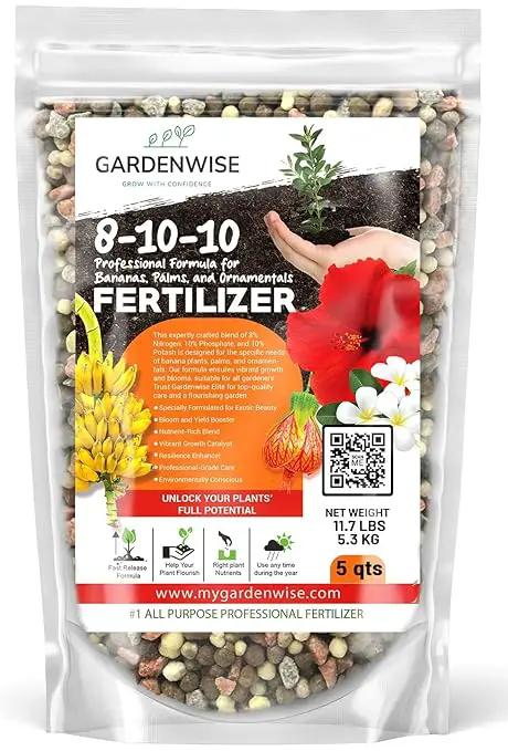 Elite 8-10-10 Professional Fertilizer for Banana, Flowering, and Fruit Trees, Ornamentals - Boosts Flowering & Fruiting - for Indoor & Outdoor Plants (5 QUARTS) by GreenHaven Gardens