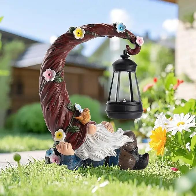 Garden Gnomes Outdoor Statues with Solar Light Funny Gnome Decor Gifts for Women Mom Gnomes Decorations for Home Patio Lawn Yard Garden Decor by GreenHaven Gardens