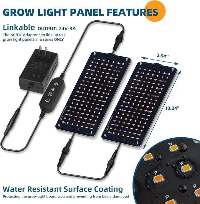 Barrina Plant Stand with Grow Lights, 6-Tier Plant Shelf with 5-Pack 50W Full Spectrum Ultra-Thin Grow Light Panel, 3 Modes, Auto Timer, Ladder Flower Pot Stand Display Rack 15.7"L x 11.8"W x 70.9"H by GreenHaven Gardens