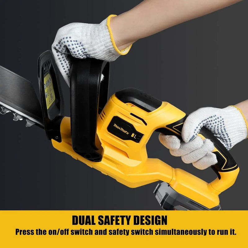MaxMore Cordless Hedge Trimmer, Compatible with DeWALT 20V Max Battery (Tool Only) Electric Brushless Hedge Shear with 22-Inch Blade & 1500RPM Speed & Safety Lock, Lightweight & Handheld for Lawn Yard by GreenHaven Gardens