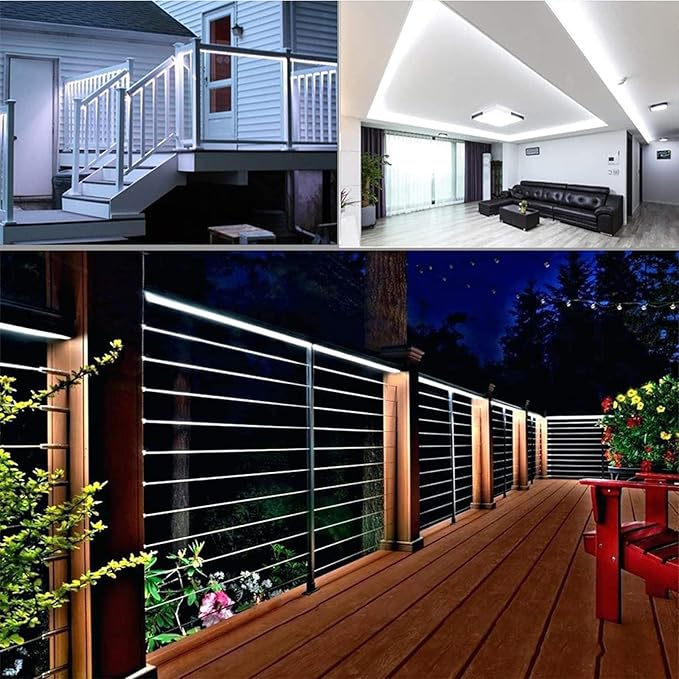 200ft LED Rope Lights Outdoor, 1440 LED Flexible Tube Lights with 8 Modes, Waterproof LED Rope Lighting for Outside, Garden, Patio, Bedroom, Party, Pool, Fences, Indoor Outdoor Decoration (White) by GreenHaven Gardens