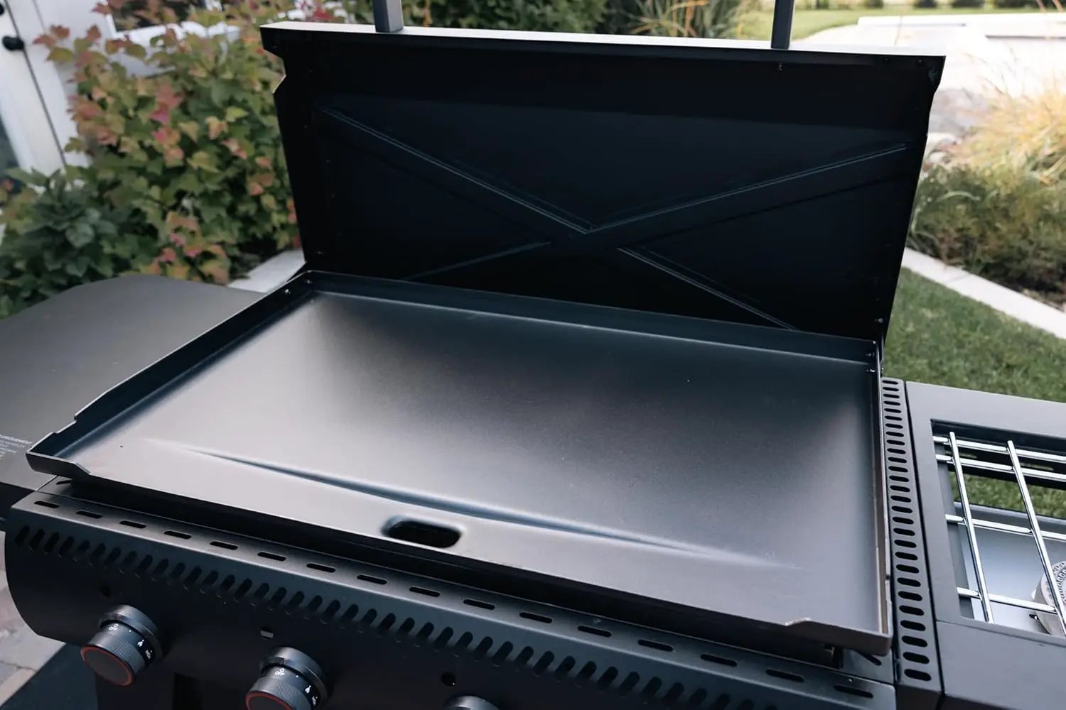 Camp Chef Gridiron Pro- 36" Outdoor Griddle Grill with Side Burner, Flamethrower Ignition & Hinged Lid- Premium 36" Flat Top Grill for Outdoor Cooking by GreenHaven Gardens