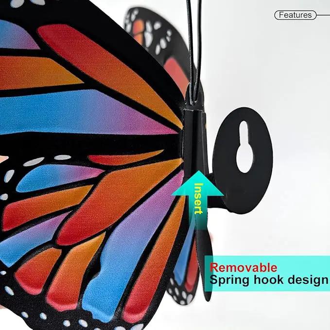 EOORAU 3D Metal Butterfly Wall Decor, Double-sided Pattern Metal Butterflies Wall Hanging Sculpture Decor for Outdoor Fence Patio Yard Garden Tree Decorations, Housewarming Gift by GreenHaven Gardens