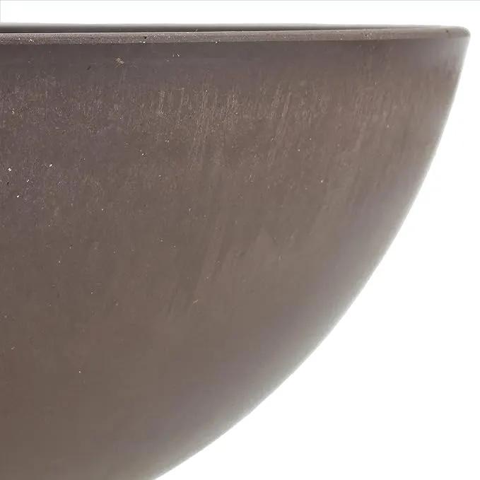 PSW Pot M20C Collection Shallow Garden Bowl Planter for Succulents, Bonsai, Fairy Gardens, Herbs, 8-inch, Chocolate by GreenHaven Gardens